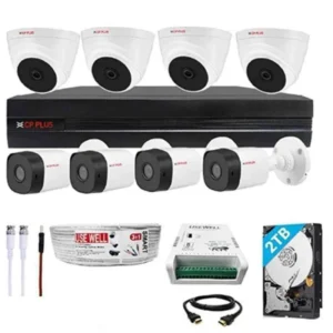 CP-PLUS 8 HD CAMERA SETUP WITH 500 GB HARDISK